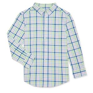Wonder Nation Long Sleeve Button Down
Plaid Shirt. Size L (10/12)